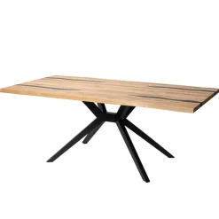 Online Wohnen Design-Esstisch mit Baumkanten - Slavidra