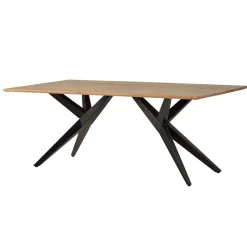 New Wohnen Design-Esstisch mit Massivholzplatte Akazie - Annipurk