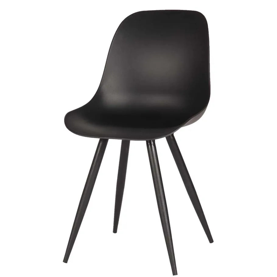 Clearance Wohnen Design-Schalenstuhl in Schwarz - Scando (2er Set)