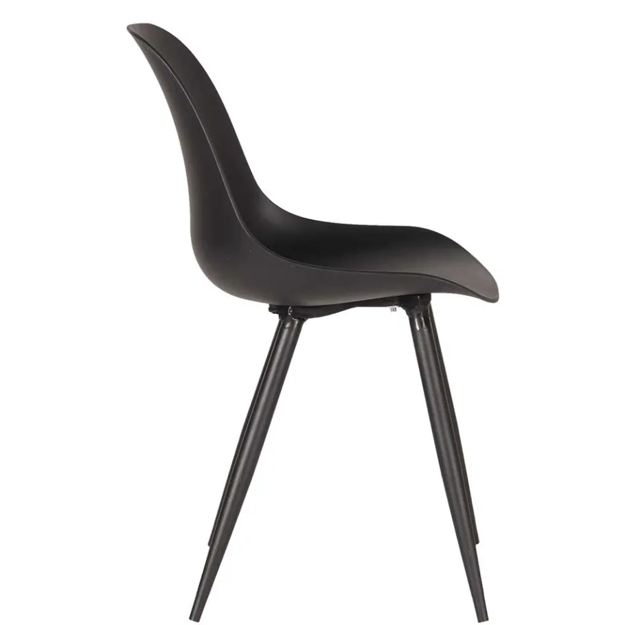 Clearance Wohnen Design-Schalenstuhl in Schwarz - Scando (2er Set)