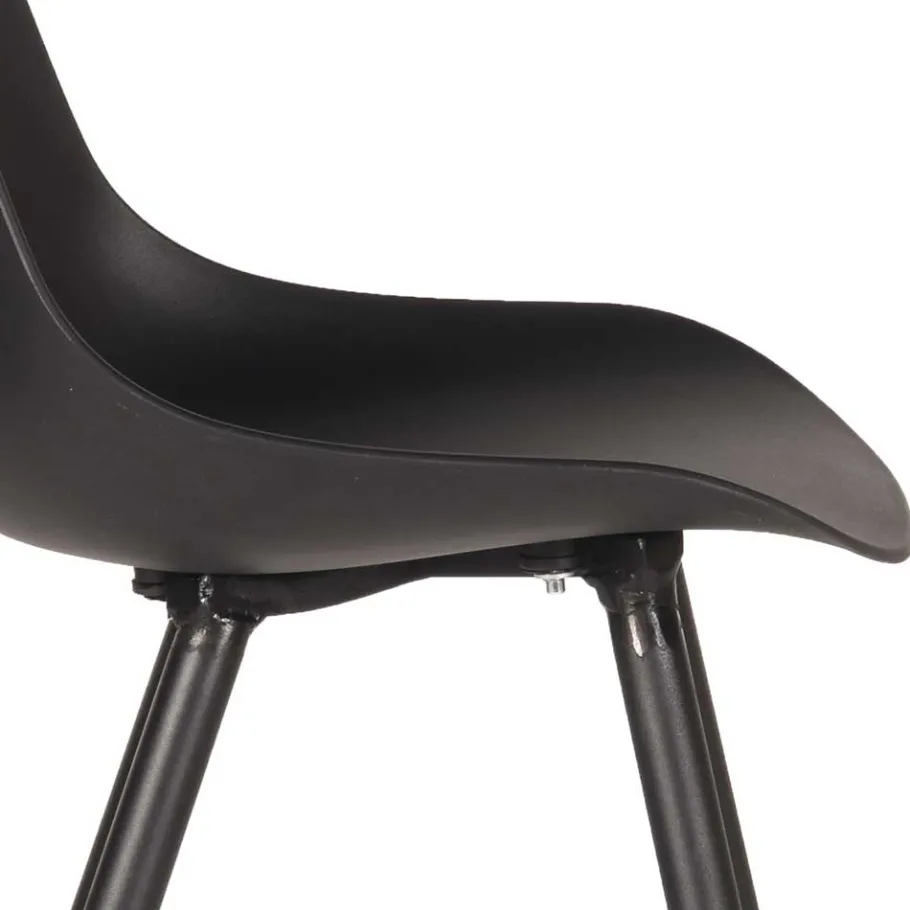 Clearance Wohnen Design-Schalenstuhl in Schwarz - Scando (2er Set)