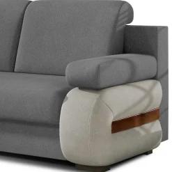 Outlet Wohnen Design-Schlafsofa in Grau und Hellgrau - Blascina