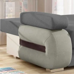 Outlet Wohnen Design-Schlafsofa in Grau und Hellgrau - Blascina
