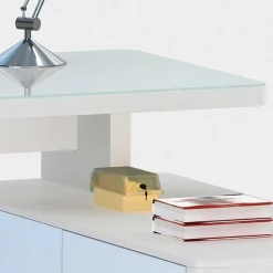 Wohnen Designschreibtisch Owiconta in Weiß