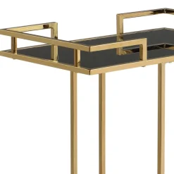 Online Wohnen Design-Servierwagen in Schwarz Glas - Ranieros
