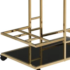 Online Wohnen Design-Servierwagen in Schwarz Glas - Ranieros