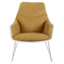 Clearance Wohnen Designsessel in Gelb und Weiß - Navarra (2er Set)