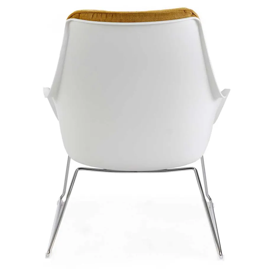 Clearance Wohnen Designsessel in Gelb und Weiß - Navarra (2er Set)