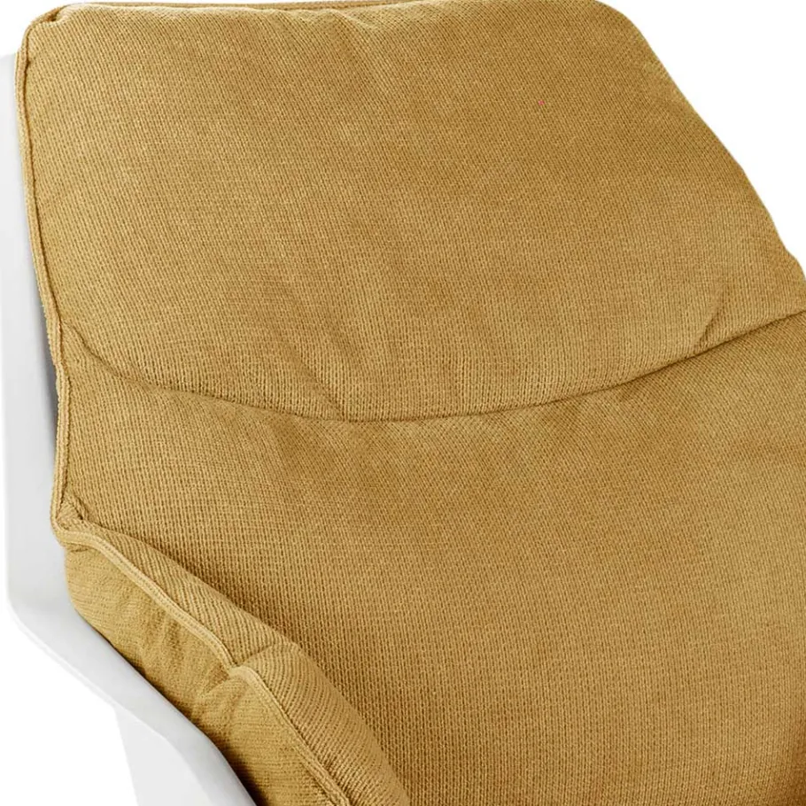 Clearance Wohnen Designsessel in Gelb und Weiß - Navarra (2er Set)