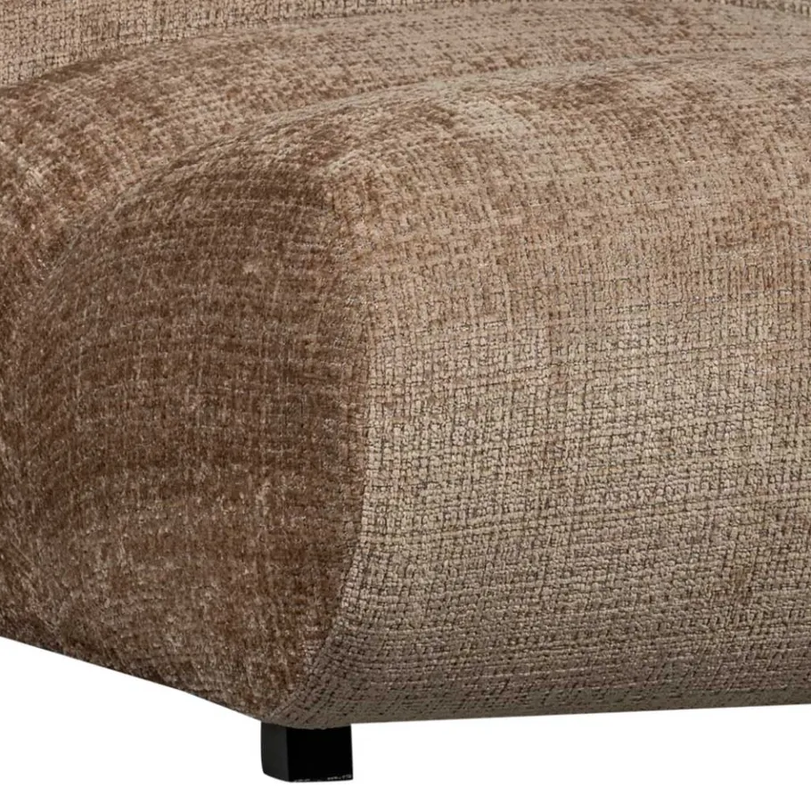 New Wohnen Designsessel in Hellbraun Chenille - Glacita