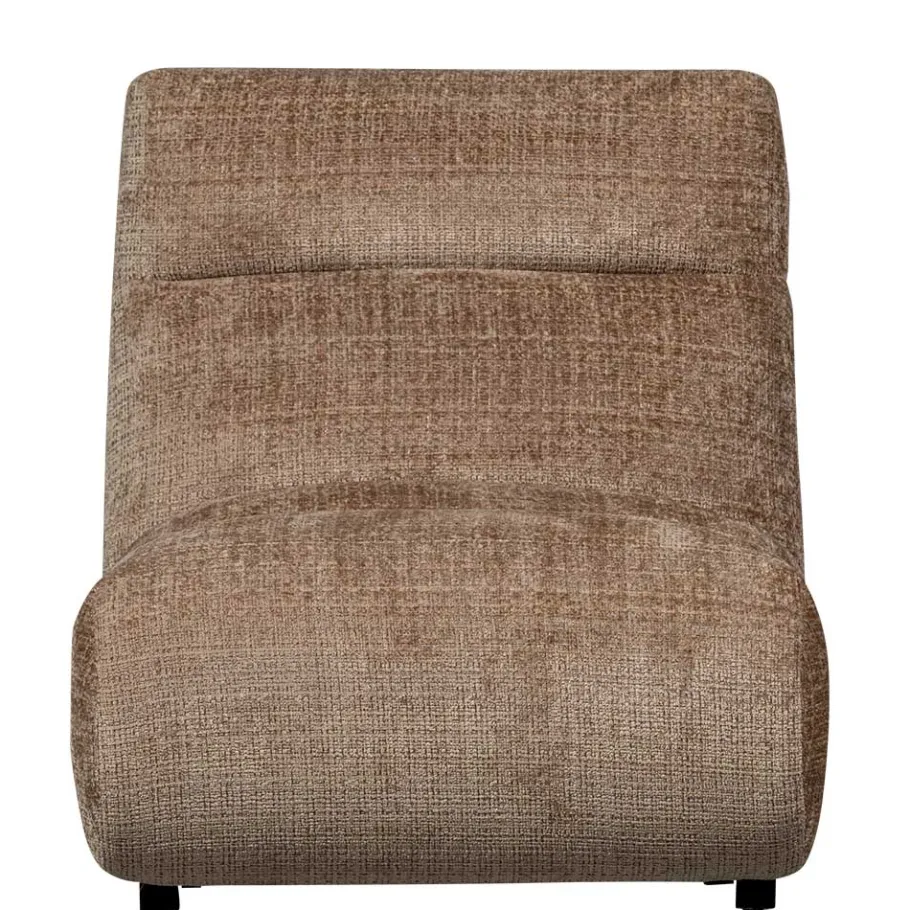 New Wohnen Designsessel in Hellbraun Chenille - Glacita