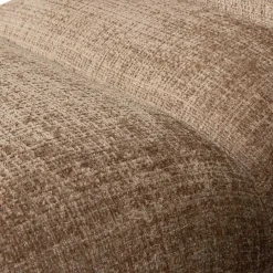 New Wohnen Designsessel in Hellbraun Chenille - Glacita