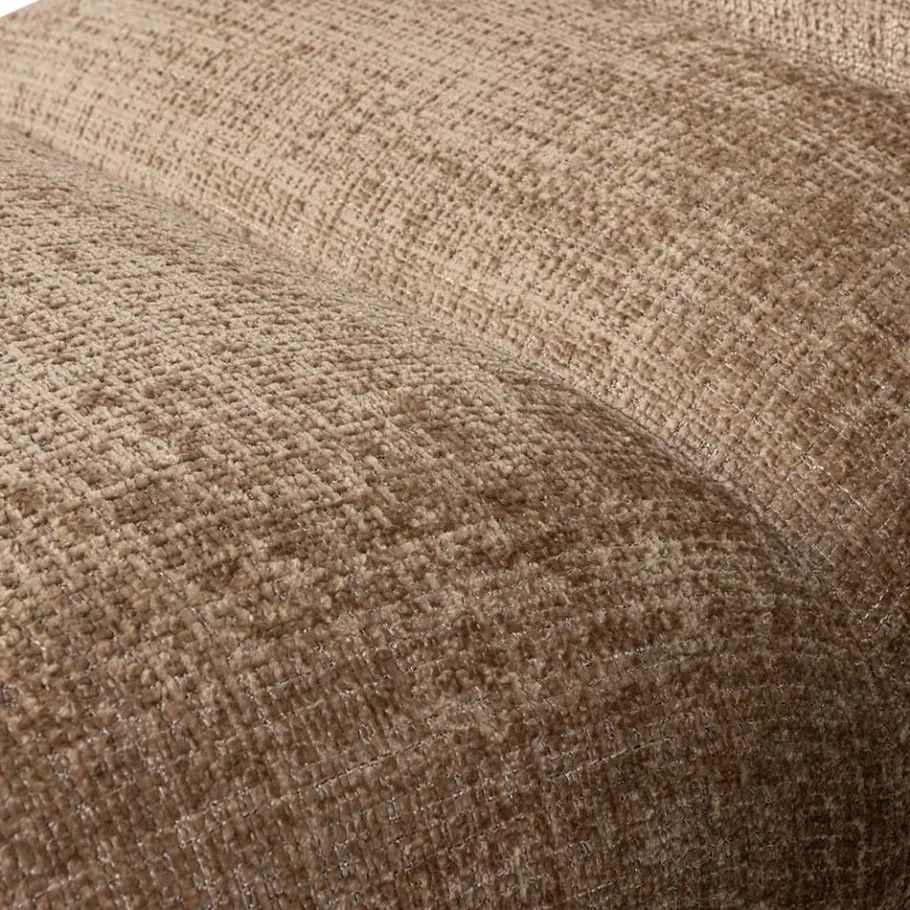 New Wohnen Designsessel in Hellbraun Chenille - Glacita