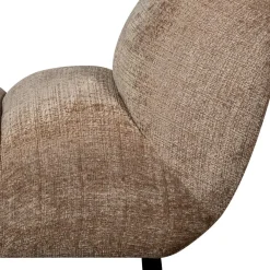 New Wohnen Designsessel in Hellbraun Chenille - Glacita