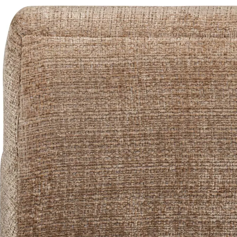 New Wohnen Designsessel in Hellbraun Chenille - Glacita