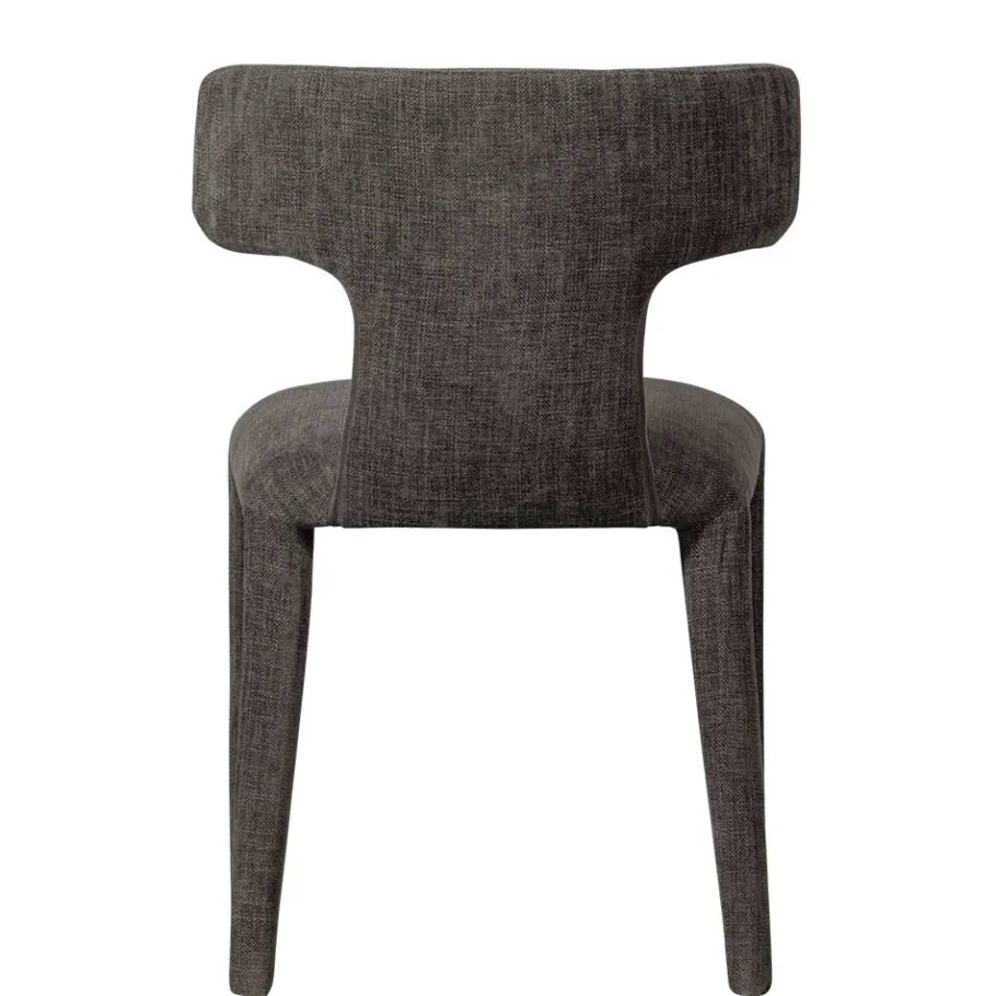 Outlet Wohnen Designstühle in Dunkelbraun Stoff - Mestecan (2er Set)