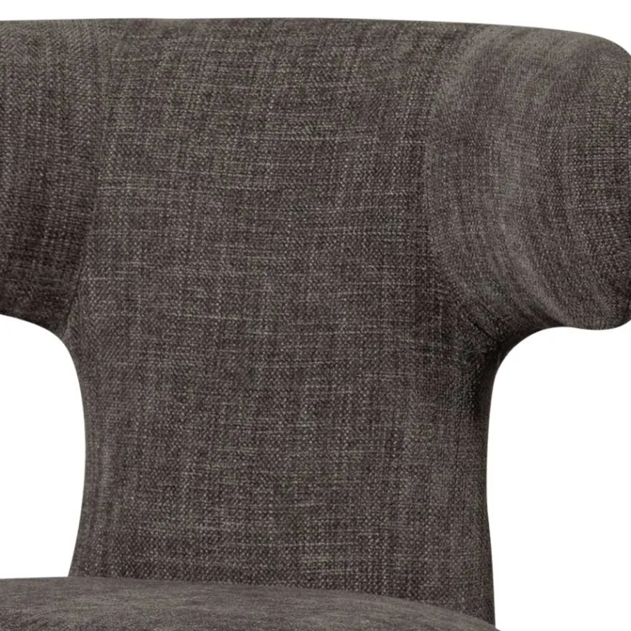 Outlet Wohnen Designstühle in Dunkelbraun Stoff - Mestecan (2er Set)