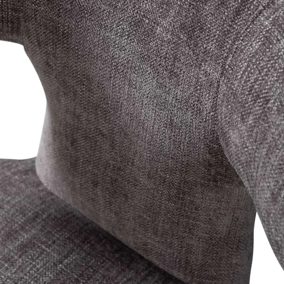 Outlet Wohnen Designstühle in Dunkelbraun Stoff - Mestecan (2er Set)