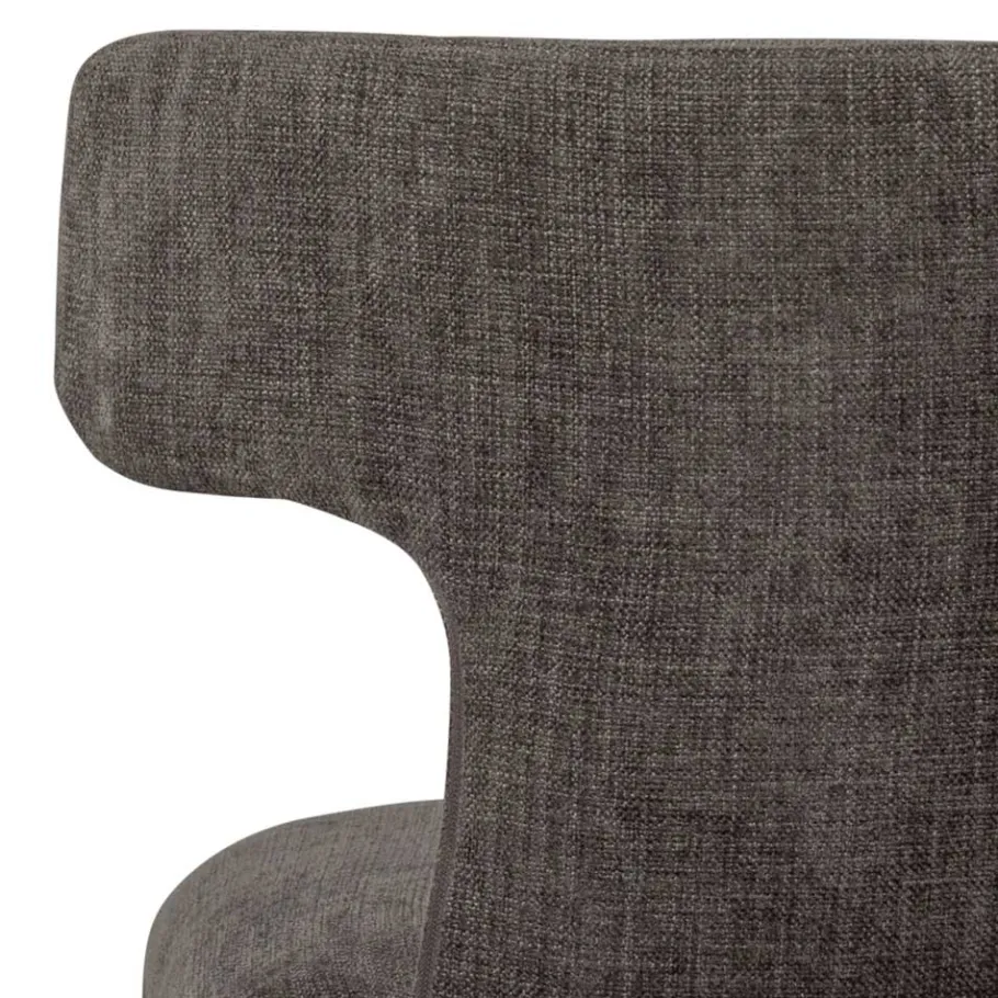 Outlet Wohnen Designstühle in Dunkelbraun Stoff - Mestecan (2er Set)