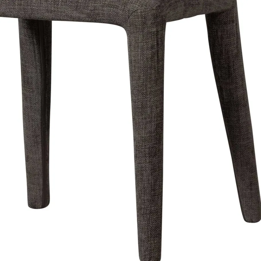 Outlet Wohnen Designstühle in Dunkelbraun Stoff - Mestecan (2er Set)