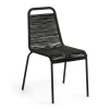 Clearance Wohnen Designstuhl aus Kordel & Stahl - Loeesa (2er Set)
