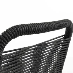 Clearance Wohnen Designstuhl aus Kordel & Stahl - Loeesa (2er Set)