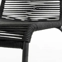 Clearance Wohnen Designstuhl aus Kordel & Stahl - Loeesa (2er Set)