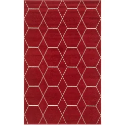 Best Wohnen Designteppich in Rot und Creme - Kermita
