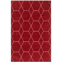 Best Wohnen Designteppich in Rot und Creme - Kermita