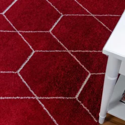 Best Wohnen Designteppich in Rot und Creme - Kermita