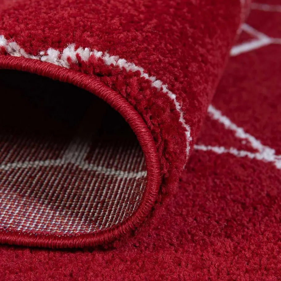 Best Wohnen Designteppich in Rot und Creme - Kermita