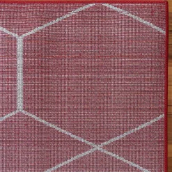 Best Wohnen Designteppich in Rot und Creme - Kermita