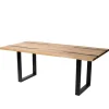 Discount Wohnen Designtisch aus Eiche mit Baumkanten - Slavidra