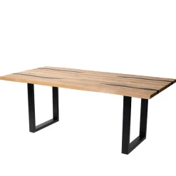 Discount Wohnen Designtisch aus Eiche mit Baumkanten - Slavidra