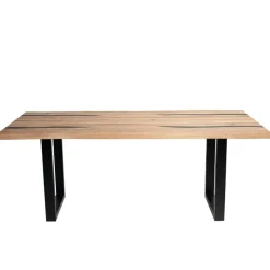 Discount Wohnen Designtisch aus Eiche mit Baumkanten - Slavidra