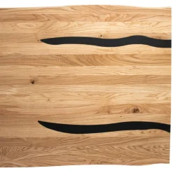 Discount Wohnen Designtisch aus Eiche mit Baumkanten - Slavidra
