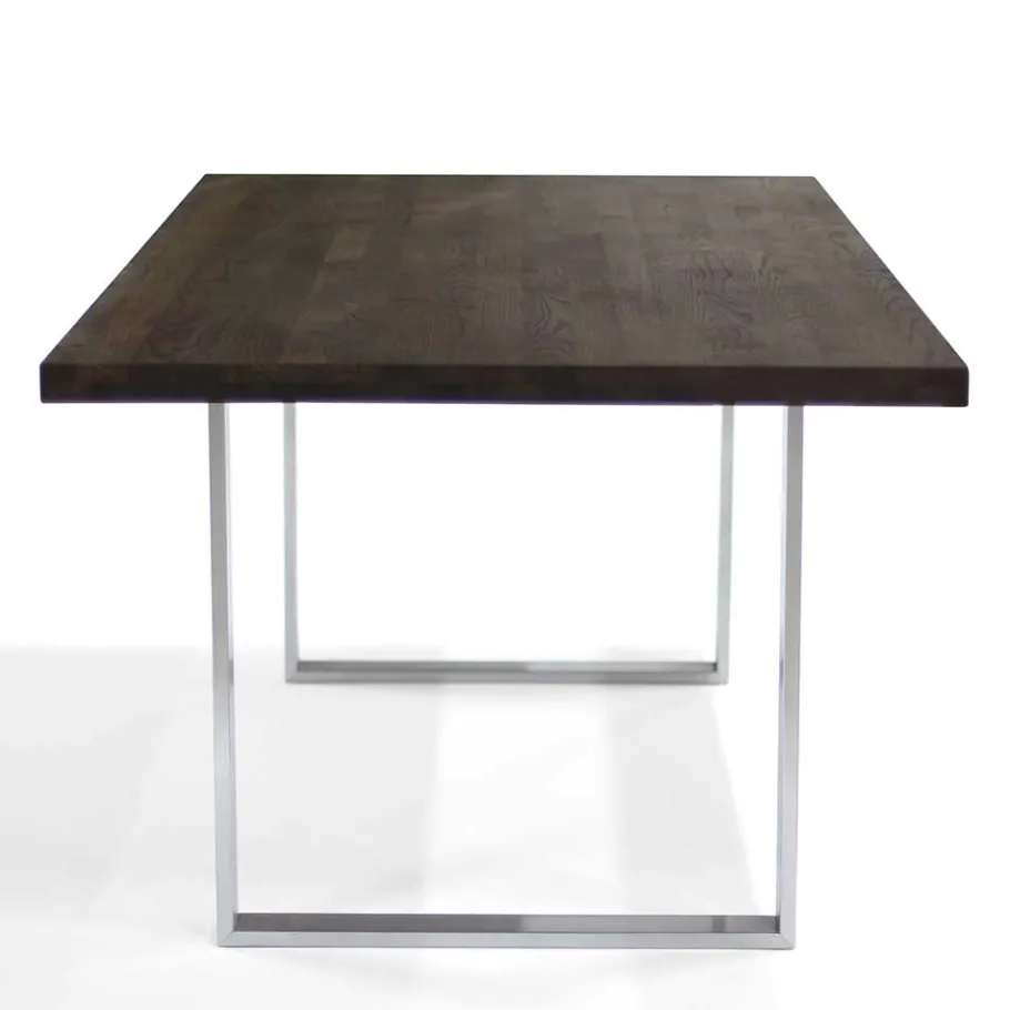 Sale Wohnen Designtisch aus Nussbaum Holz & Edelstahl - Yocha