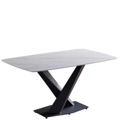 Discount Wohnen Designtisch aus Sinterstein Marmor Weiß - Jonathan