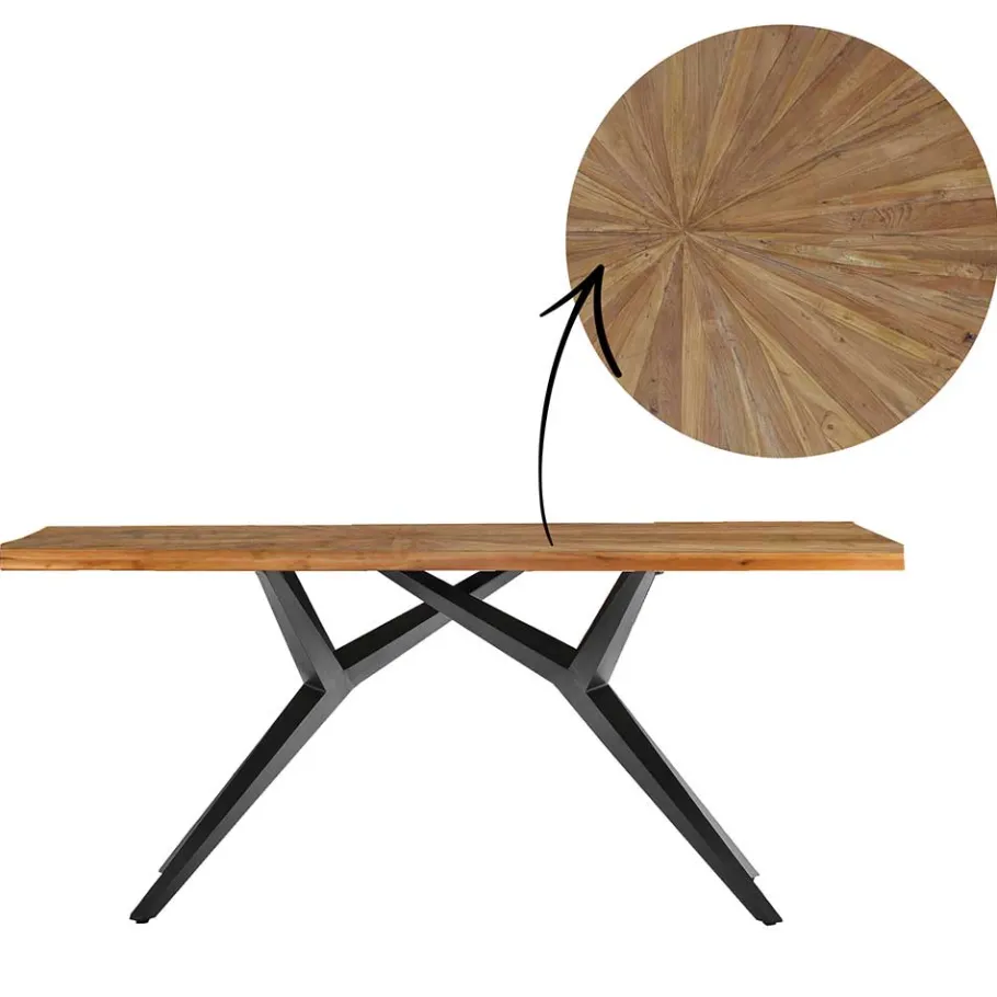 Best Wohnen Designtisch aus Teak Altholz - Marosso