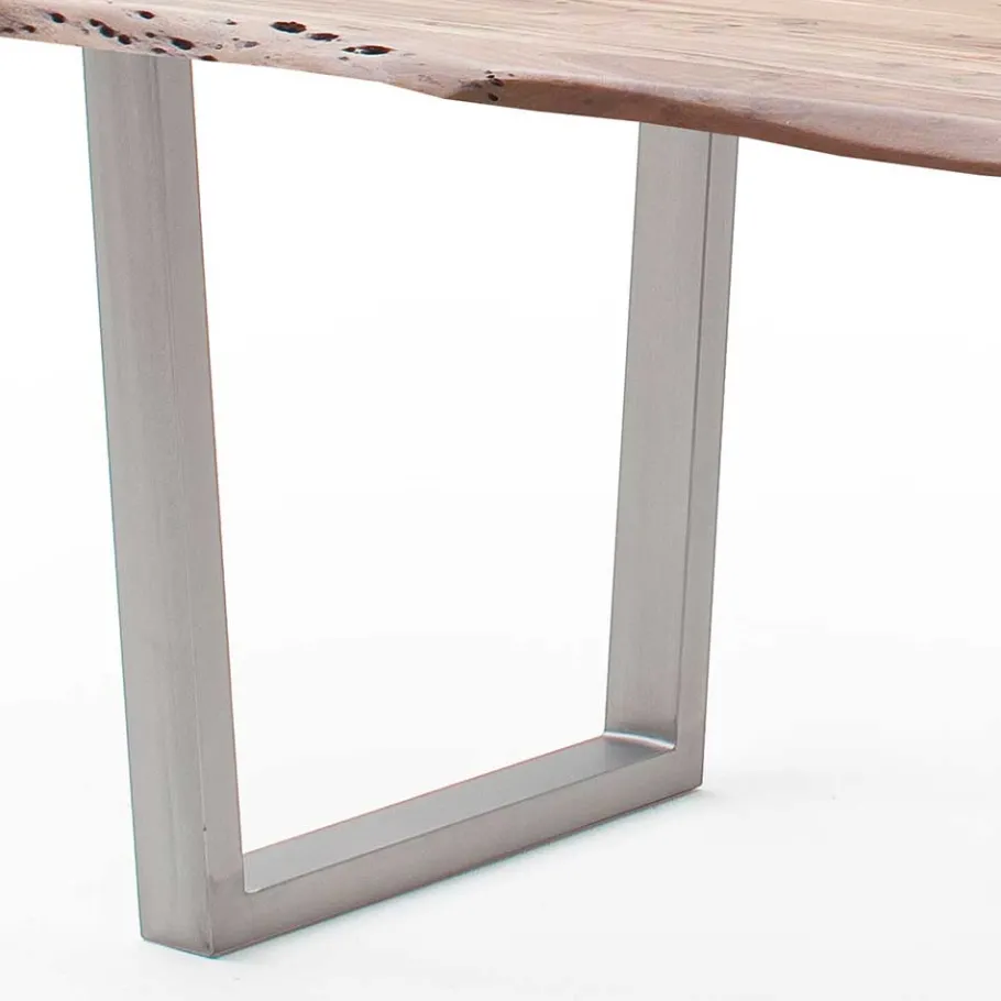 Sale Wohnen Designtisch mit Naturkante Akazie Natur - Cateyna