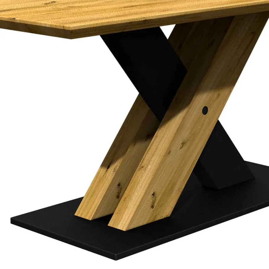 Hot Wohnen Designtisch mit Schweizer Kante aus Eiche massiv - Alexandro