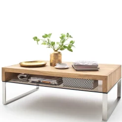 New Wohnen Design-Wohnzimmertisch aus Eiche Massivholz - Anvilla