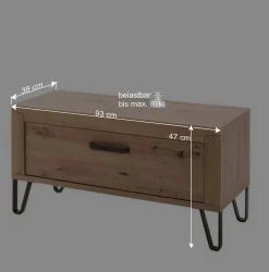 Discount Wohnen Dielenbank in Wildeiche Optik - Carry