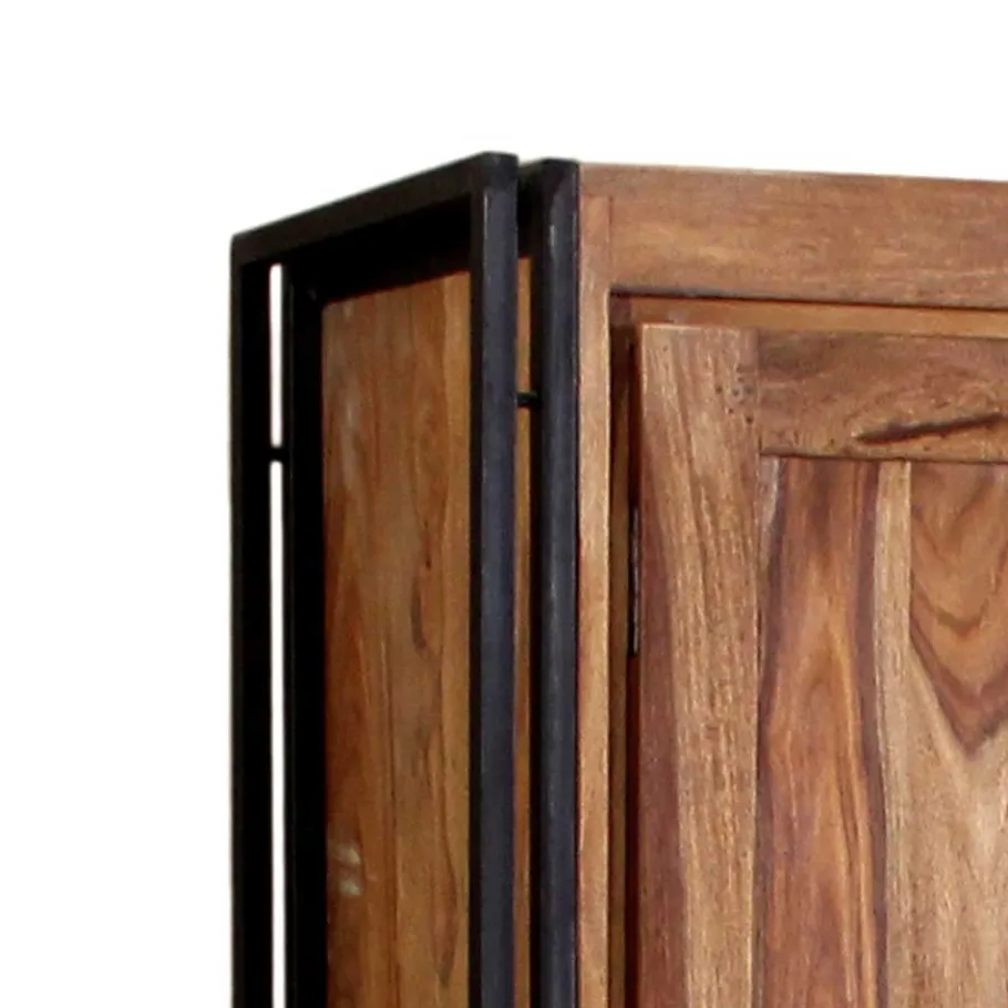 Best Wohnen Dielenkleiderschrank Mendoza aus Akazie Massivholz