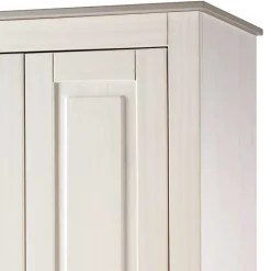 New Wohnen Dielenschrank in Weiß mit Grau - Lucasario