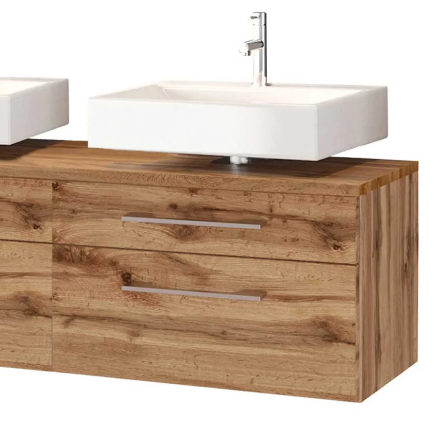 Discount Wohnen Doppel Unterbeckenschrank Set - Userina (dreiteilig)
