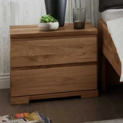 Discount Wohnen Doppelbett & Nachttische Set - Esvilda (dreiteilig)
