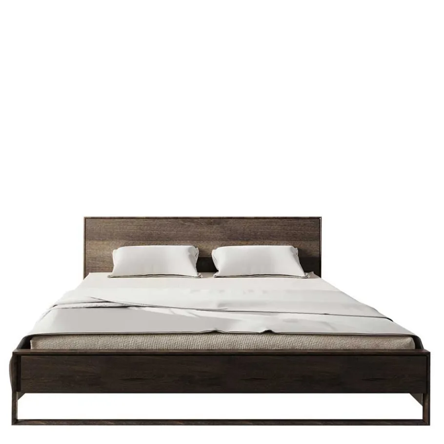 Sale Wohnen Doppelbett Bettgestell aus Eiche in Braun - Vasteca