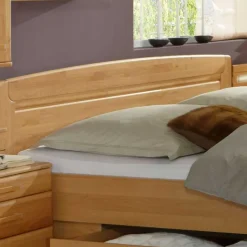 Clearance Wohnen Doppelbett Bordeaux aus Erle Teilmassiv