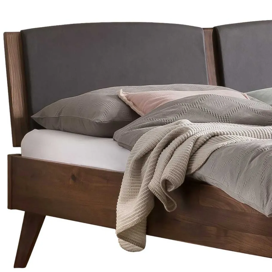 Best Wohnen Doppelbett Gestell aus Nussbaum geölt - Carloletta